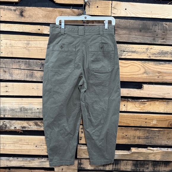 Banana‎ Republic Womens High Rise Relaxed Barrel Leg Cargo Pants 4 Olive Utility - Picture 5 of 8